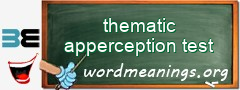 WordMeaning blackboard for thematic apperception test